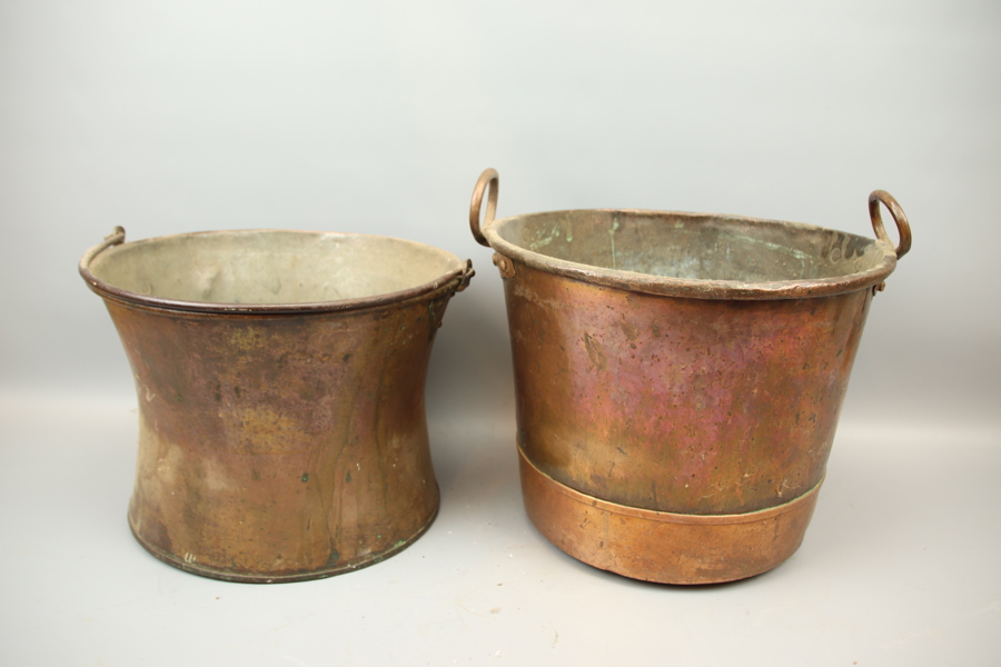 Hink och gryta, koppar.