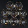 Konjakskupor, 8 delar, glas, Theresienthal.
