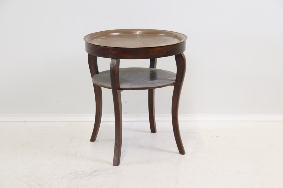 Rökbord, björk/koppar, 1900-tal.