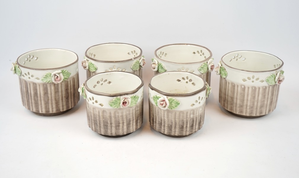 Ytterfoder, 6 delar, porslin.