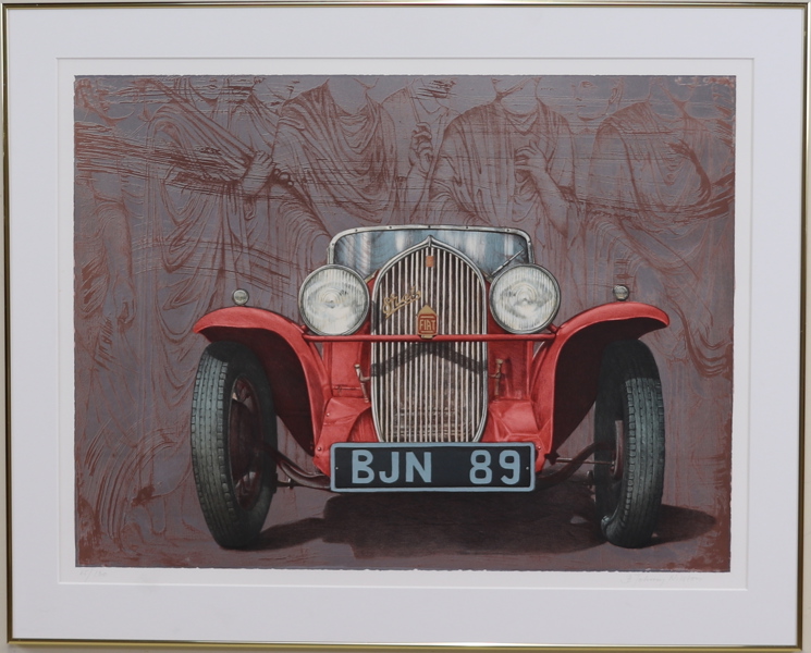 Bert Johnny Nilsson, litografi nr 65/130, signerad.