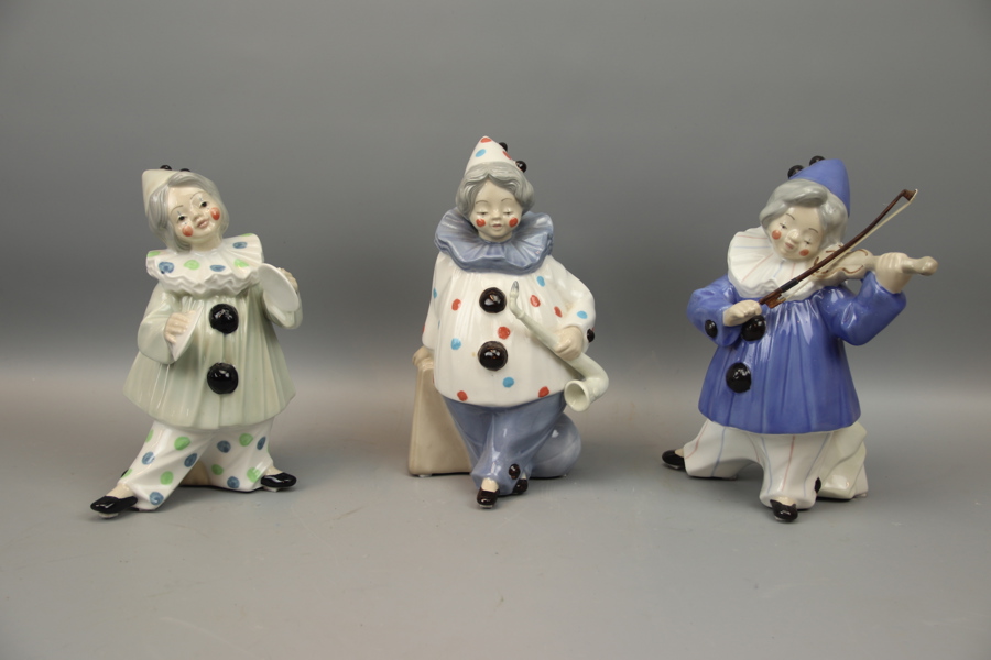 Figuriner, 3 st, porslin, Tengra, Spanien.