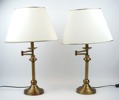 Bordslampor, ett par, mässing, Kenwell.