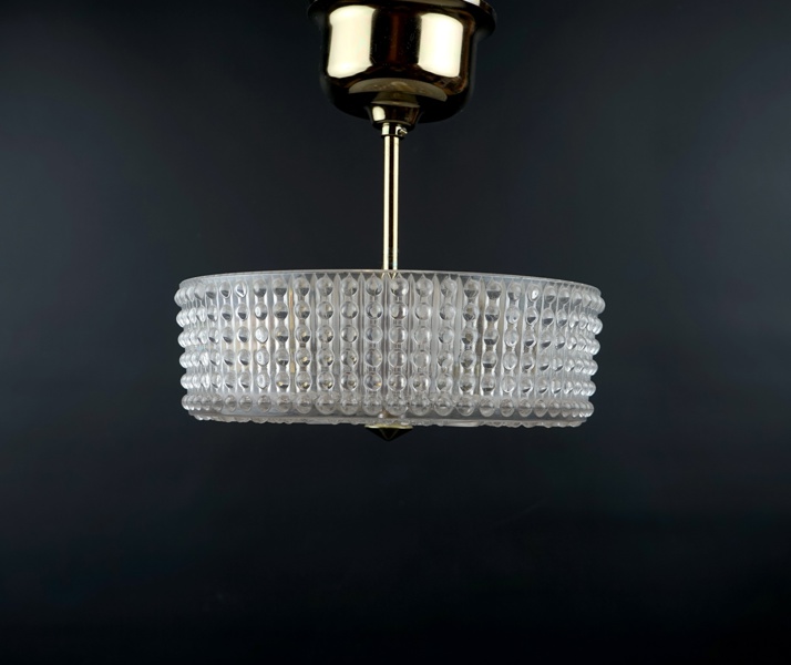 Taklampa, glas/mässing, Ståks Armatur.