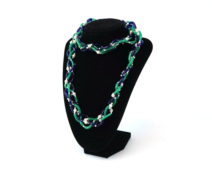 Halscollier, handblåst Muranoglas och pärlor, Archimede Seguso för Chanel.