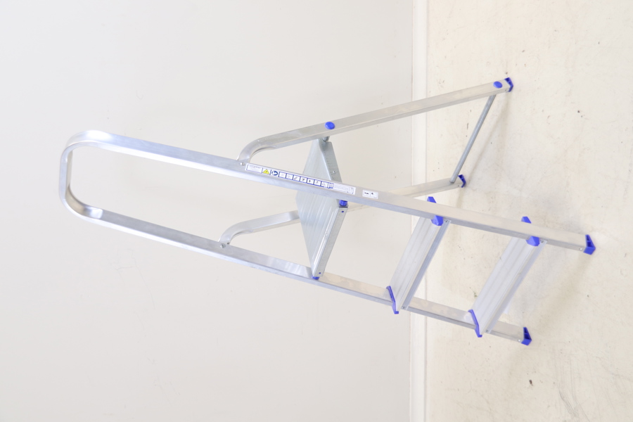 Stege, aluminium, hopfällbar, Silkeborg Stigefabrik.