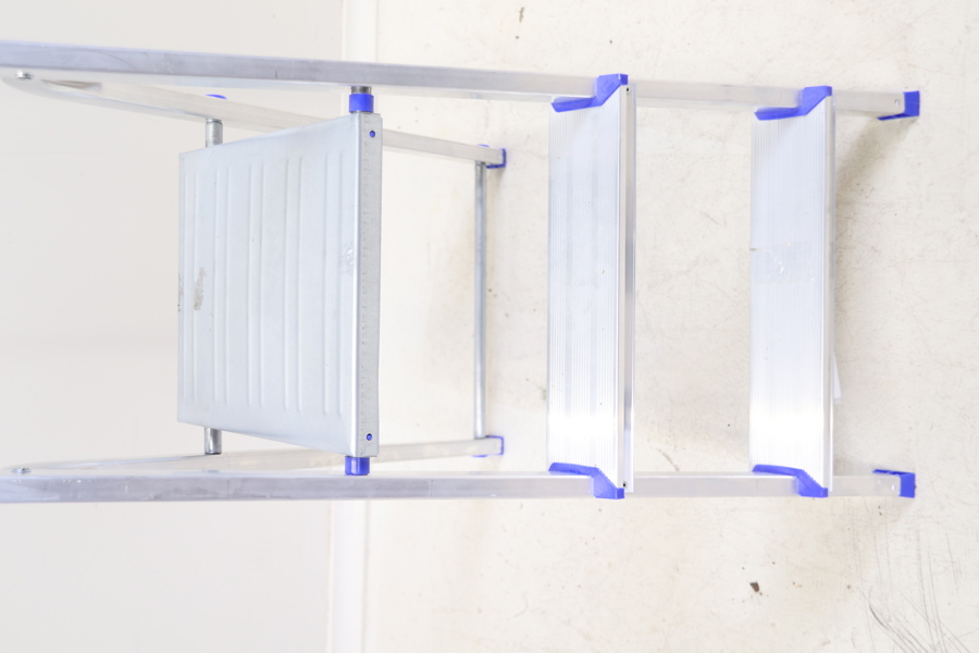 Stege, aluminium, hopfällbar, Silkeborg Stigefabrik.