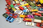 Leksaksbilar m.m, ett parti, metall/plast/trä, bl.a Corgi och Dinky Toys.