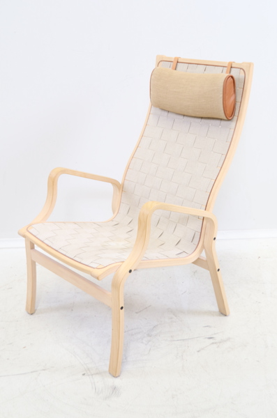 Finn Østergaard, "Albert", fåtölj, bok, sadeljord, Danmark.