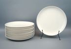 Tallrikar, 12 st, stengods, Höganäs.