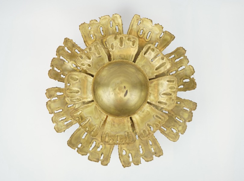 Svend Aage Holm-Sörensen, vägg/taklampa, mässing, Holm Sörensen & Co, Danmark, 1960-tal.