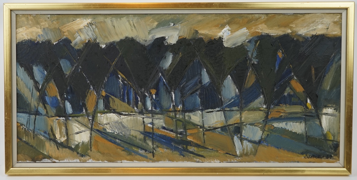 Ingemar Salebrant, ''Allén'', olja på duk, signerad, 1967.