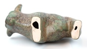 Kurt Tschörner och Otto Gerharz, skulptur, oxe, glaserad keramik, Ruscha Keramik, Tyskland, 1960-tal.