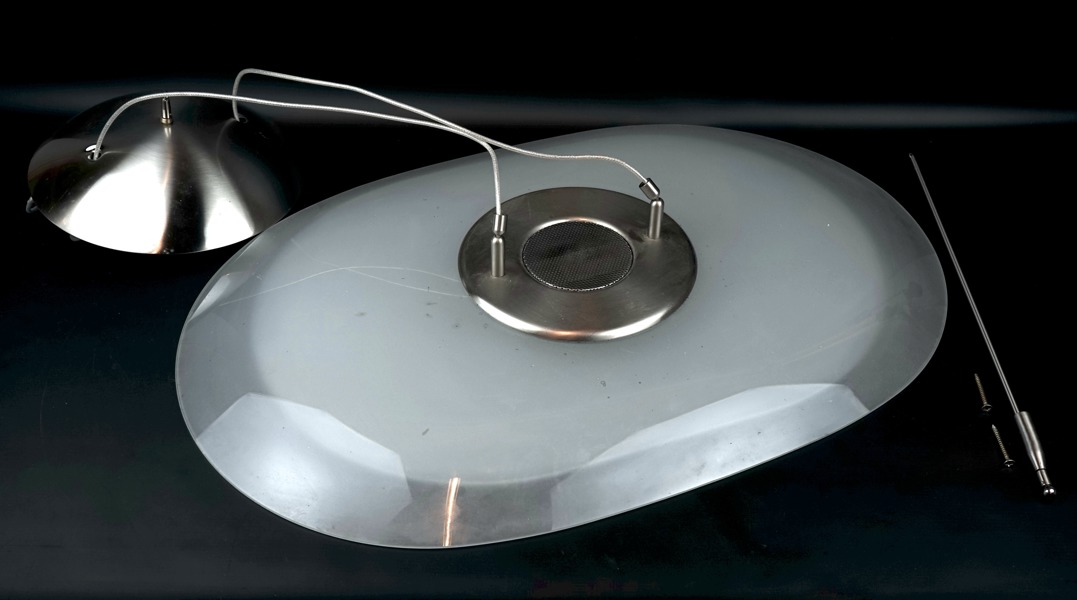 Andrea Tosetto, taklampa, metall/glas, ''Ovi Rondo'', Studio Italia.