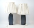 Bordslampor, ett par, keramik, Knabstrup, Danmark.