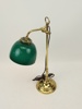 Bordslampa, glas/mässing, 1900-tal.