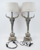 Bordslampor, ett par, metall.