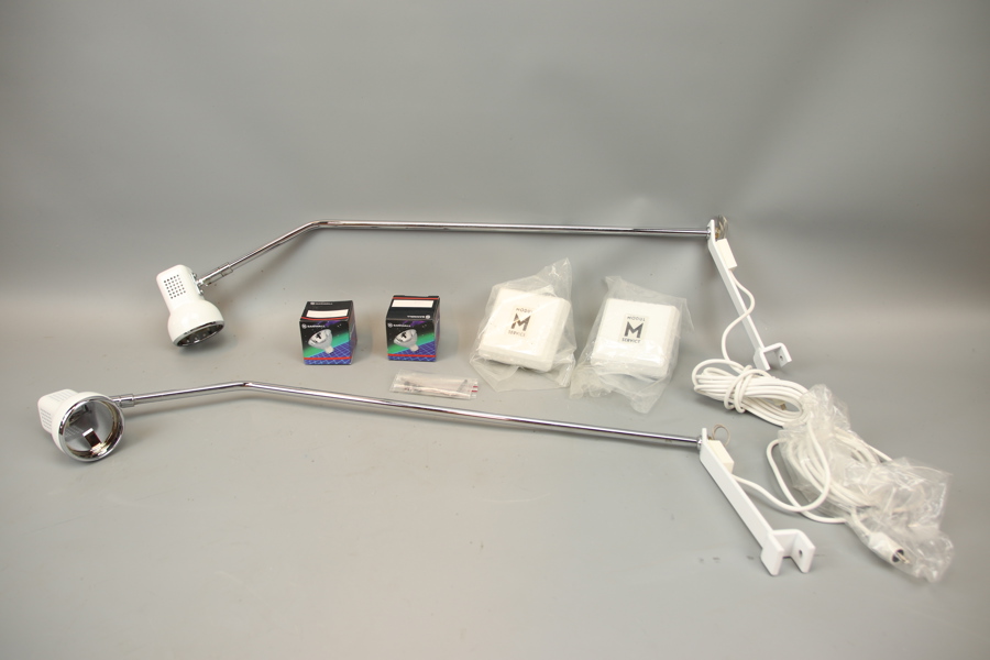 Skrivbordslampor, 2 st, metall, Belid.