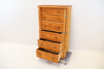 Byrå, 6 lådor, avlutad furu.
