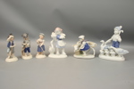 Figuriner, 6 st, porslin, bl.a Goebel.