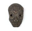 Masker, 3 st, bl.a dödsmask, brons, Kongo.