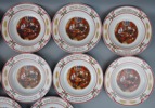 Axel Eliasson, grötskålar, 12 st, porslin, ''Svenska jultraditioner'', nr 1 till 12, Fyrklövern.