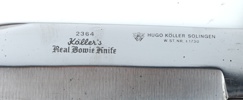 Kniv, Real Bowie Knife, horn, fulltånge, Köllers, Solingen.