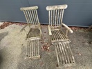 Däckstolar, 2 st, trä, bl.a Deep River Furniture.