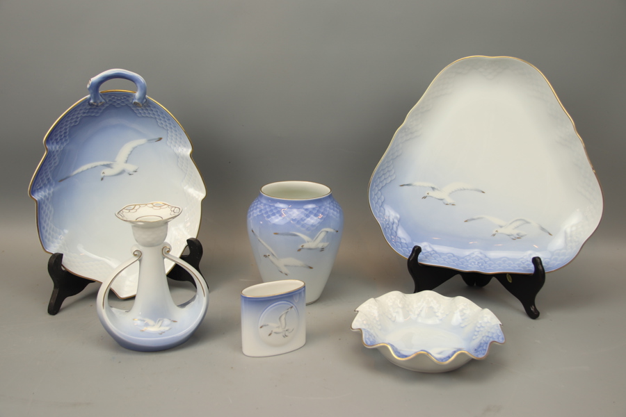 Servisdelar, 6 st, porslin, Måsen, Bing & Gröndahl.