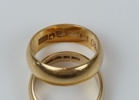 Förlovningsringar, ett par, guld 18k.