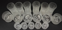 Tapio Wirkkala, glasservisdelar, 17 st, "Ultima Thule", Iittala, Finland.