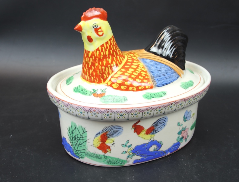 Ägghöna, porslin, Williams Sanoma, Kina.