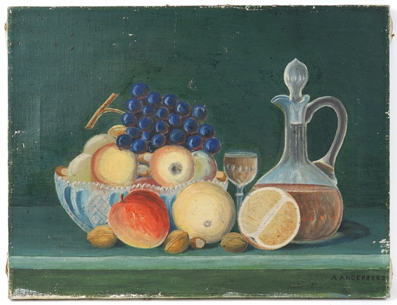 Oidentifierad konstnär, olja på duk, signerad A. Anderberg.