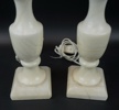 Bordslampor, ett par, alabaster/glas.