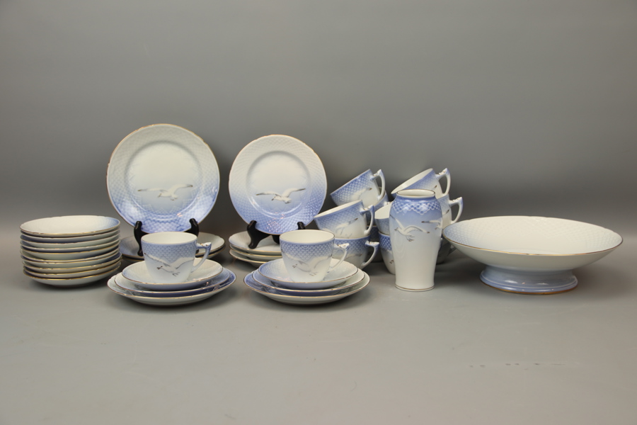 Kaffeservisdelar, 25 st, porslin, "Måsen", Bing & Gröndahl.
