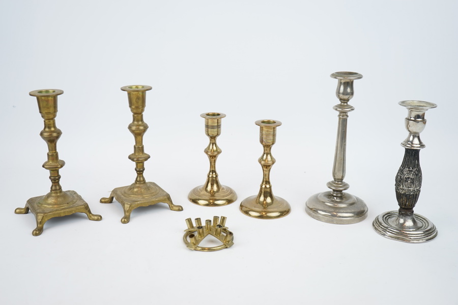 Ljusstakar, 7 st, metall.