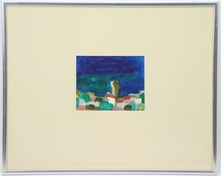 Johan Waldenström, "Från Bornholm", gouache, signerad, daterad 78.