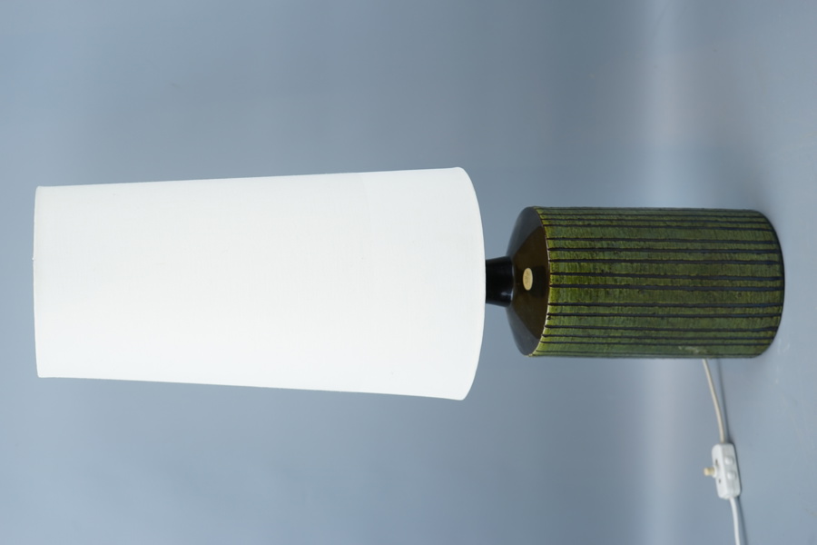 Jerk Werkmäster, bordslampa, keramik/plast/textil, Nittsjö, 1900-tal.