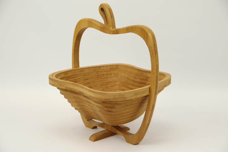Fruktkorg, hopfällbar, trä.