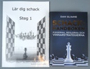 Schackspel, 2 st kompletta, trä, samt 2 st böcker om schack.