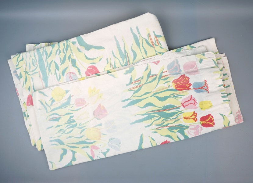 Josef Frank, gardinvåder, ett par, ''Tulpaner'', Svenskt Tenn.