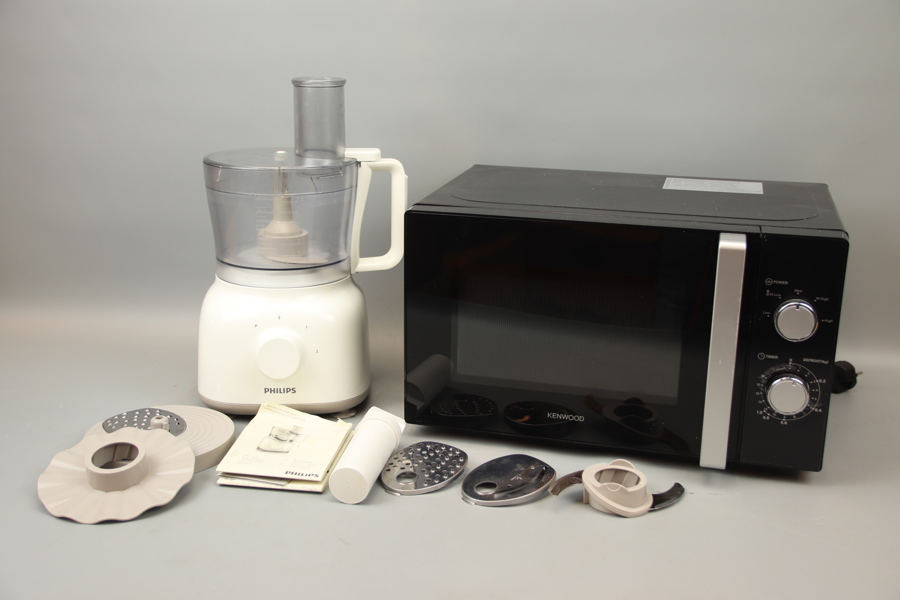 Matberedare och mikrovågsung, 2 st, Philips och Kenwood.