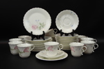 Kaffeservisdelar, 36 st, porslin, "Rosa Somnium", Narumi, Japan.