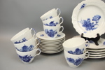 Kaffeservisdelar, 43 st, porslin, "Blå blomst", Royal Copenhagen.