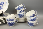 Kaffeservisdelar, 43 st, porslin, "Blå blomst", Royal Copenhagen.