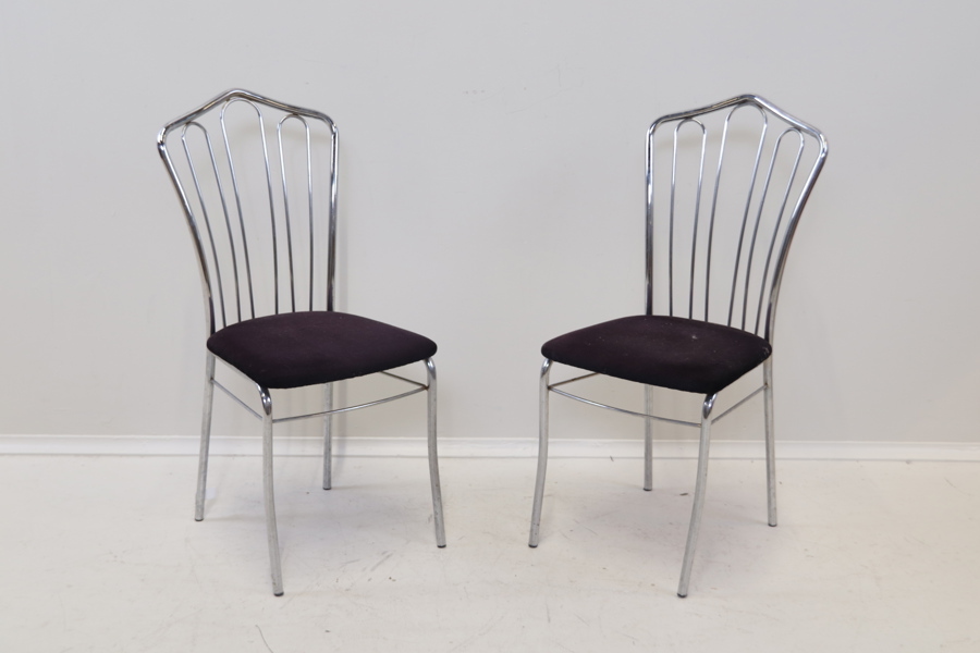 Stolar, 2 st, krom/textil.