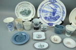 Minnestallrikar m.m, 18 delar, keramik, Rörstrand, Gustafsberg och Gefle.