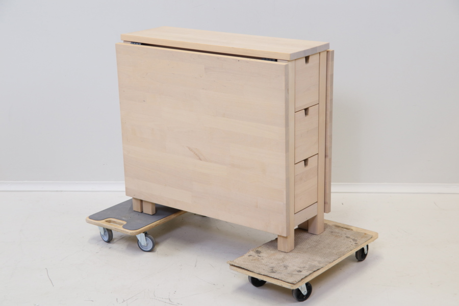 Slagbord, 6 lådor, trä.