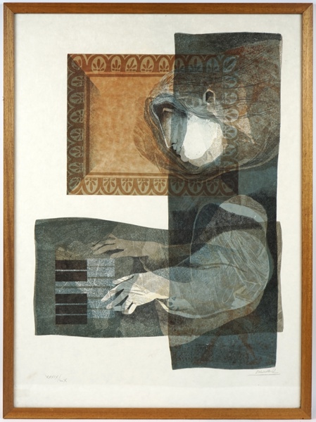 Alvar Suñol, litografi nr 39/60, signerad.