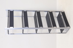 Hylla, 5 hyllplan, metall/plast.